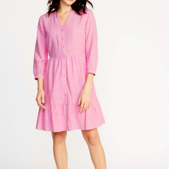 Old Navy Dresses & Skirts - Old Navy Linen Blend Shirt Dress